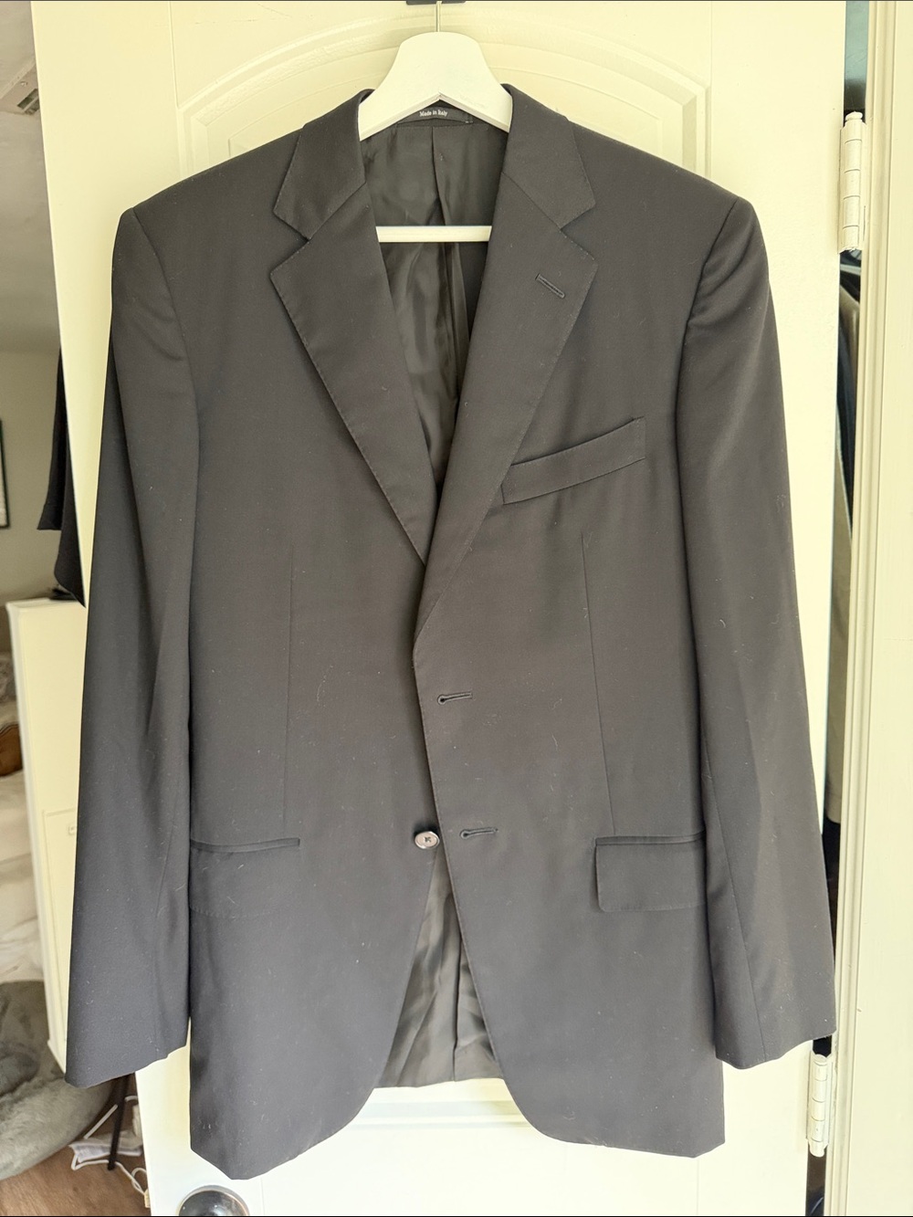 Ermenegildo Zegna Men's Black Single-Breasted Suit Jacket
